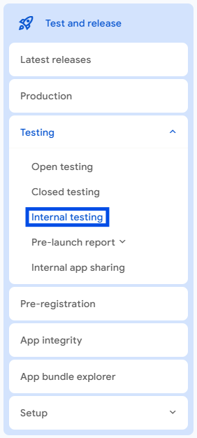 Internal Testing